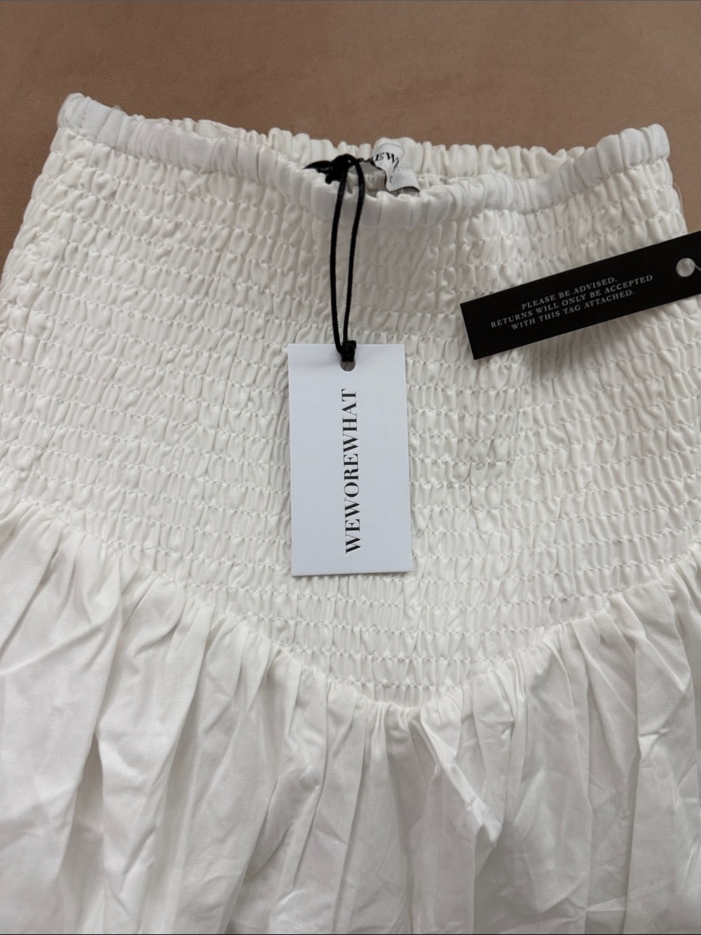 WeWoreWhat Cream Maxi Skirt with Smocked Waist - Picture 5 of 5